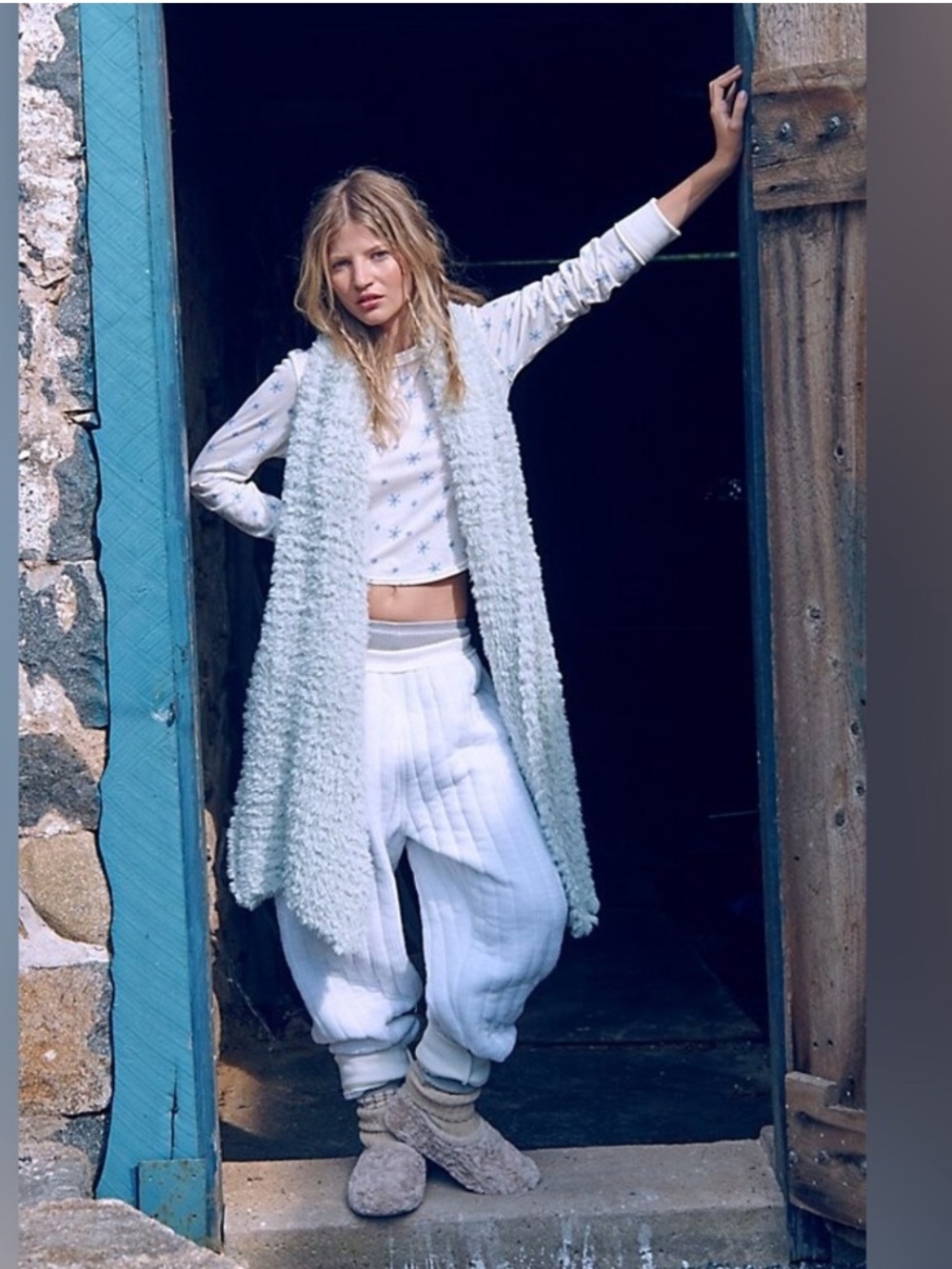 Free People Intimately - Quilted Love PJ pants | Large